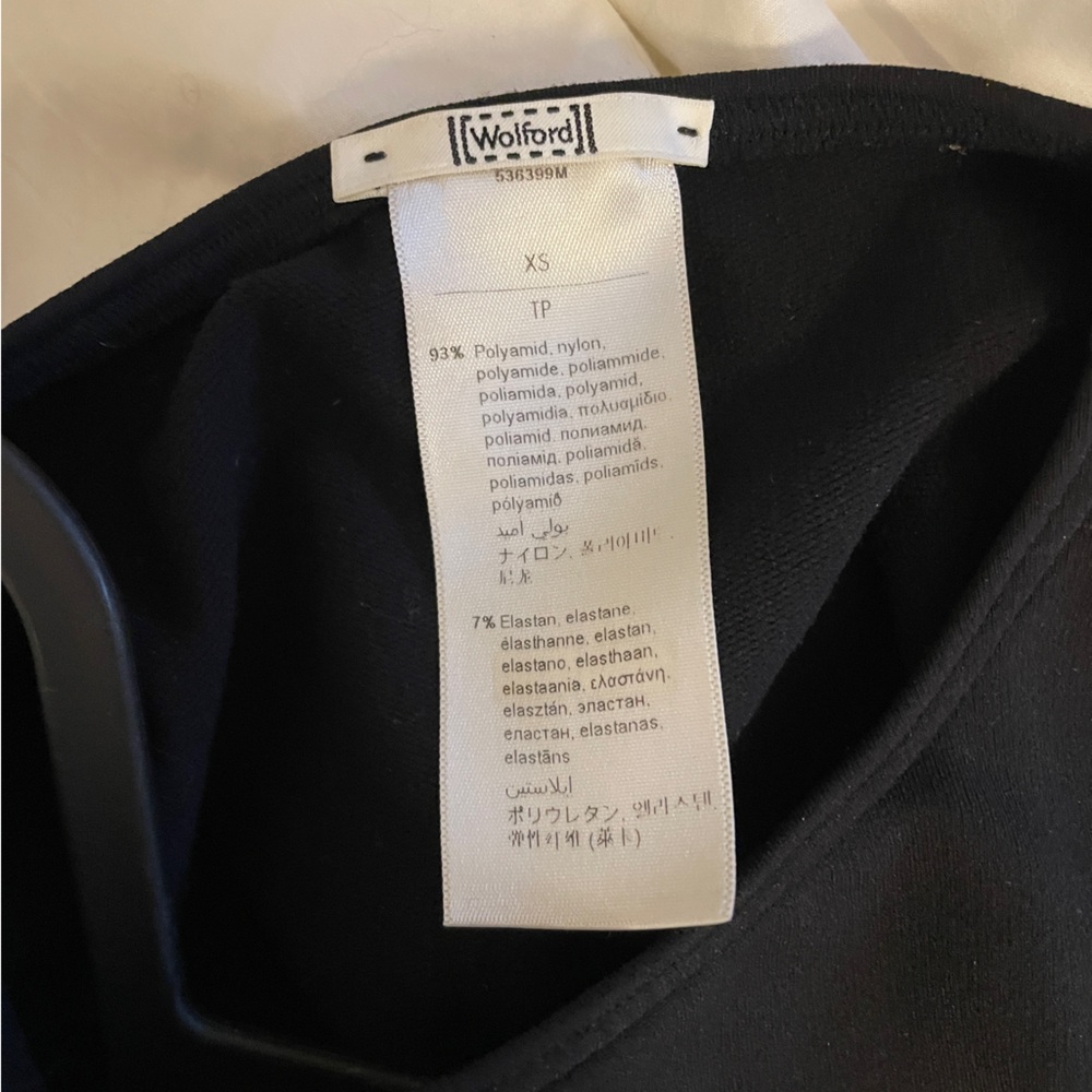 WOLFORD Black Nylon Bodycon Sleeveless Knee Length - Picture 2 of 5
